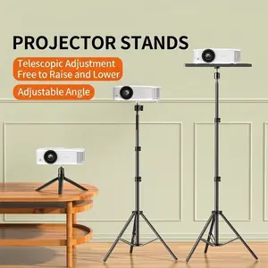 Portable Tripod with Gimbal, Adjustable Height Telescopic Adjustment Desktop Projector Light Stand, Home Office Dual Use, Projector Camera Accessories