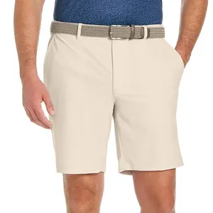 Greg Norman Men’s Stretch Flat Front Lightweight Short - 4-Way Stretch Fabric (Tan,32)