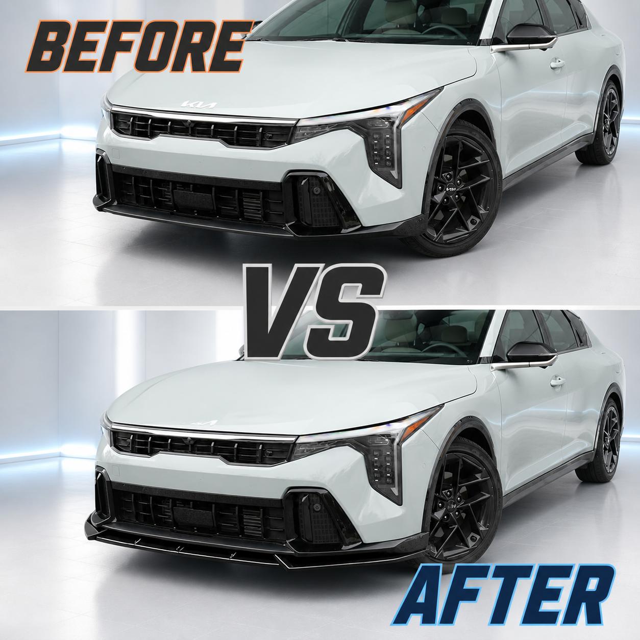 NARPES Front Lip Splitter Spoiler for KIA K4 GT-Line 2025 2026 Accessories,3PCS Body Kit, Drill mount, Durable PP construction, impact-proof & scratch-proof, Upgrade bumper, Sporty style protection, Automotive, Car Accessories