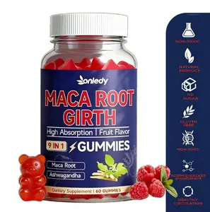 9-in-1 Energy Support Gummies Healthcare | Maca 400mg Ashwagandha 500mg Magnesium | Boost Stamina & Overall Wellness | Non-GMO, Vegan, Sugar-Free, Gluten-Free | Raspberry Flavor High Absorption Fitness Dietary Edible
