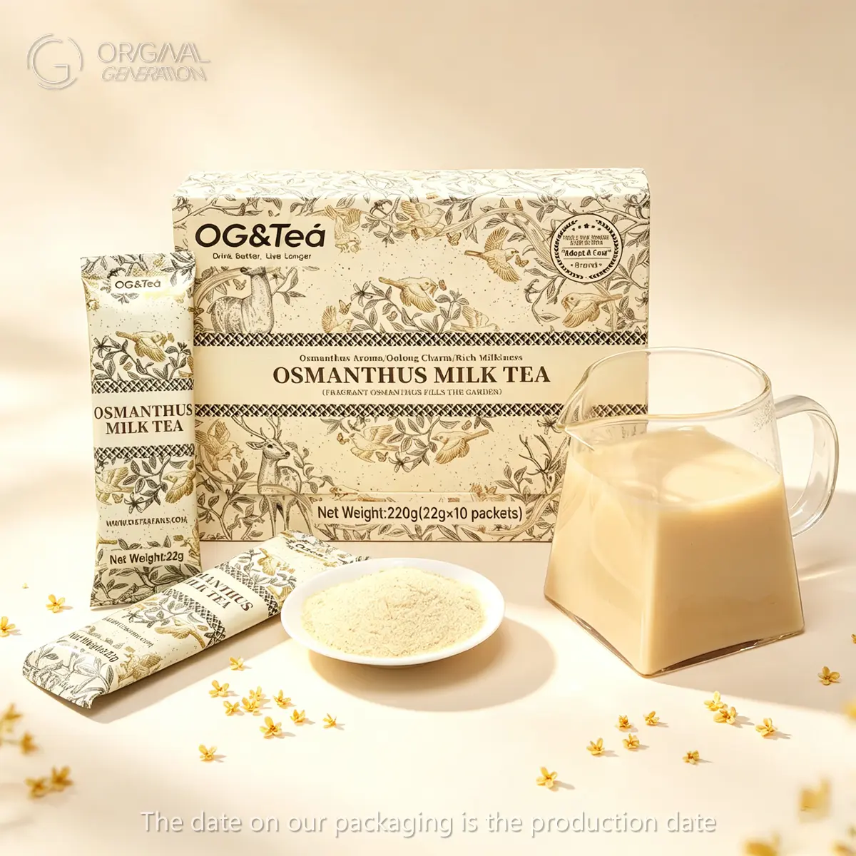 Osmanthus Milk Tea  220g (10pcs×22g) Tie Guan Yin Oolong Tea Osmanthus New Zealand Milk