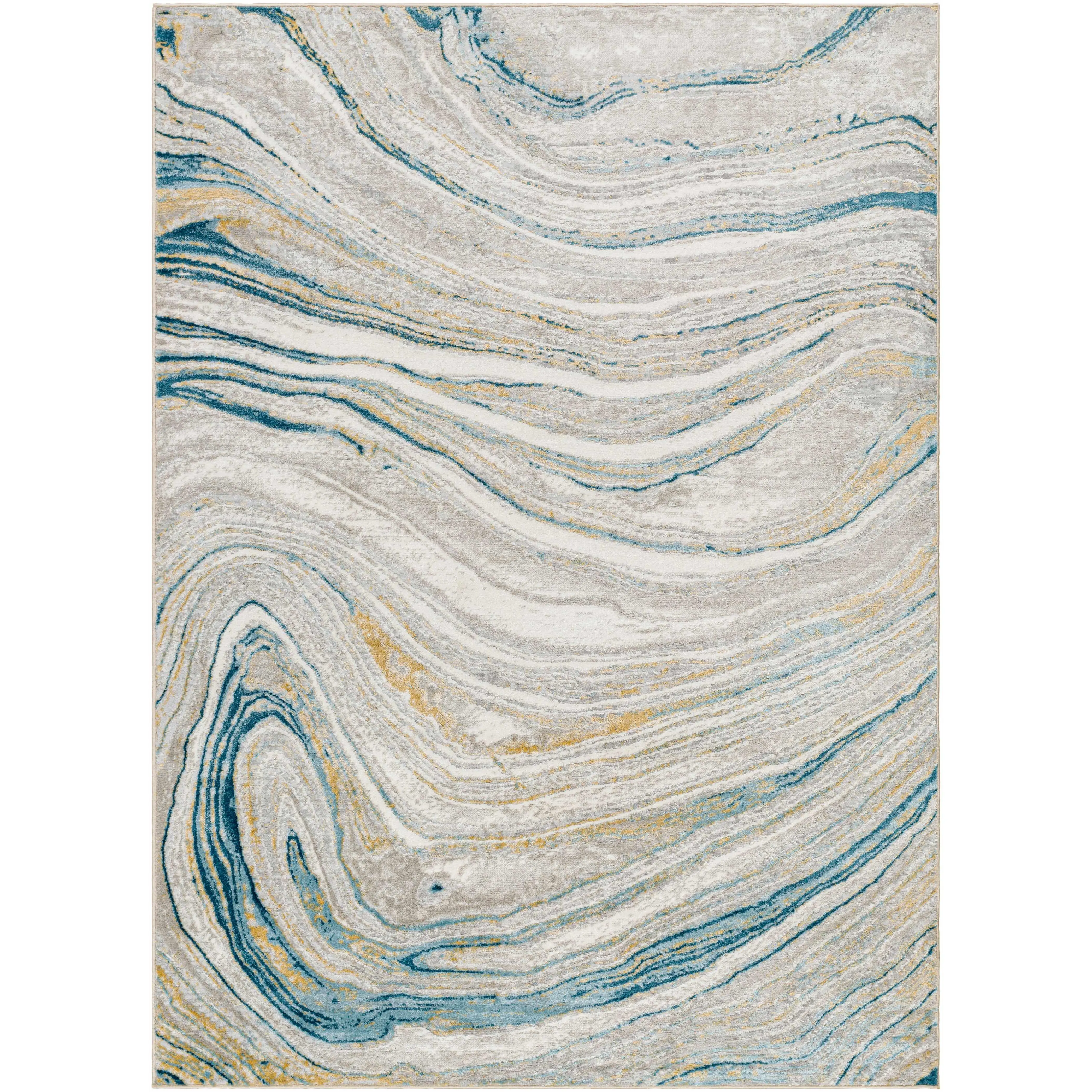 Gregg Silver Gray Marble Decorative Modern Home Decor Area Rug for Living Room - Bedroom, Decorative Area Rug, Modern Floor Rug
