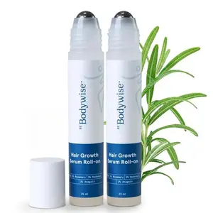 【Buy one get one free】Be Bodywise Advanced Hair Density Roll-On Serum 25 ml | 5% Saw Palmetto, 3% Rosemary, 1% Caffeine Herbasome & 3% Fenugreek | Scalp Serum for Reduced Hair Fall | Men & Women