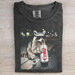 [Flashsale up to 70%]Three Raccoons Diet Coke T-shirts, Funny Meme Genz Dank Raccoons, Dark Meme Shirt, Gift for Men, Women funny shirts for women, Mother day shirt