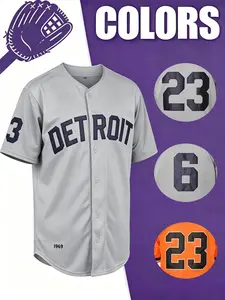 Baseball Jersey for Men, Quick-Dry Short Sleeve Design, High-Quality Experience, Unique Field Style, Perfect for Spring & Fall