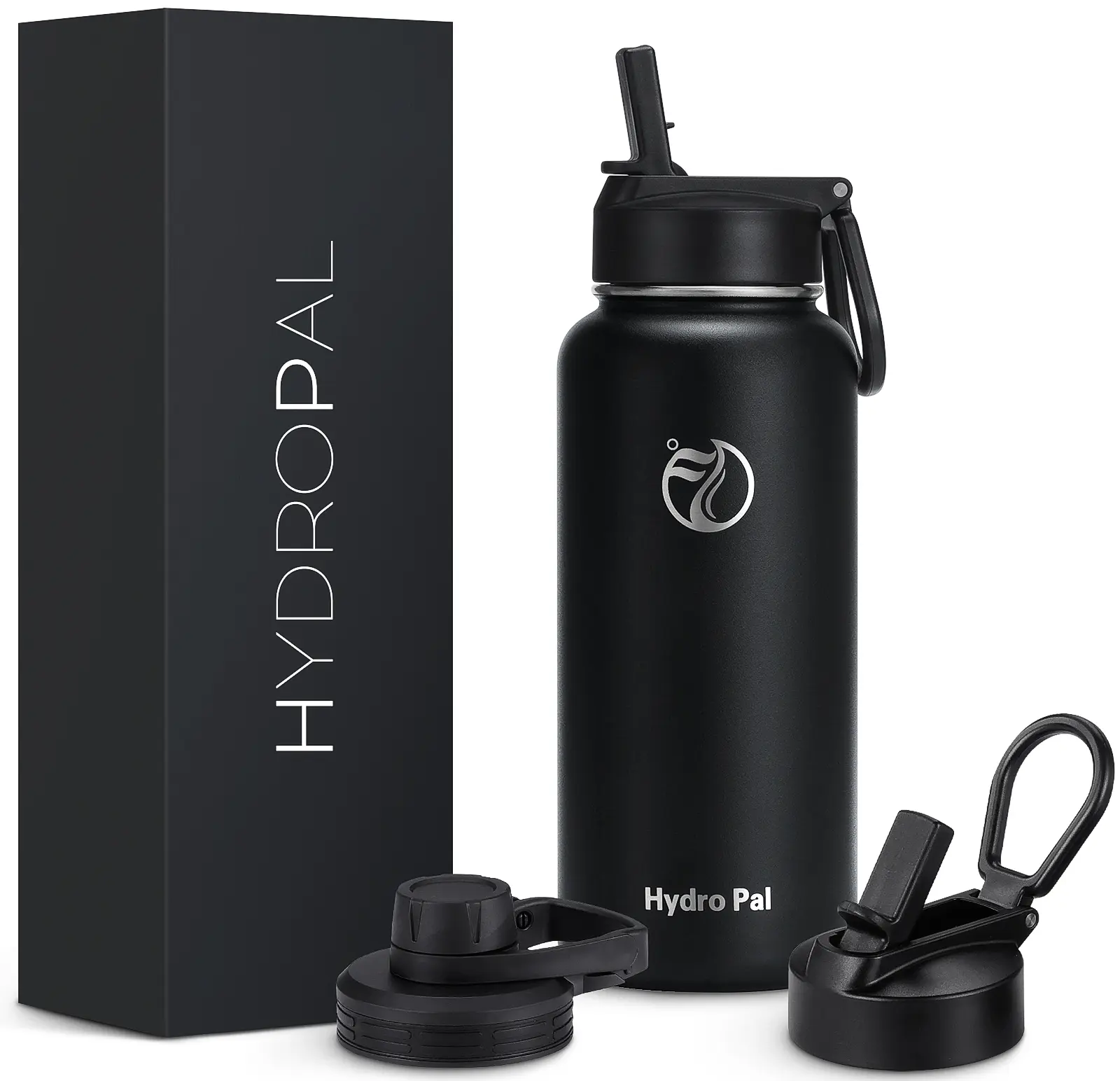 HydroPal 32oz (500-1000ml) Ombre Stainless Steel Insulated Beverage Tumbler for Adults - Built-Tough Vacuum Insulated Cup with 2 Leak-Proof Lids (Chug/Straw Sip), Ideal for Workouts, Hikes, Errands, Insulation