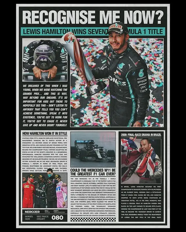 LEWIS HAMILTON POSTER WALL DECOR 1