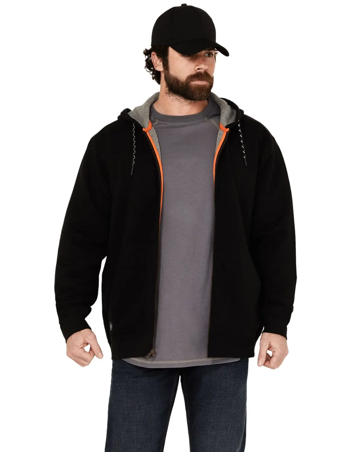 Hawx Men's Men'S Zip Front Hooded Jacket Big - Hxsp24k84-Blk-Big
