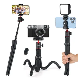 Portable Selfie Stick Tripod, Handheld Camera Octopus Tripod with Remote Control, Mini Flexible Camera Support, Universal Camera Stand for iPhone