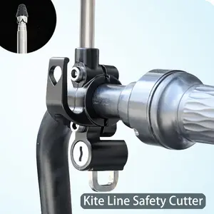 Motorcycle Multi-Function Anti-Kite String Cutter, Security Fixed Three-In-One Function with Hook Helmet Lock Line Cutter