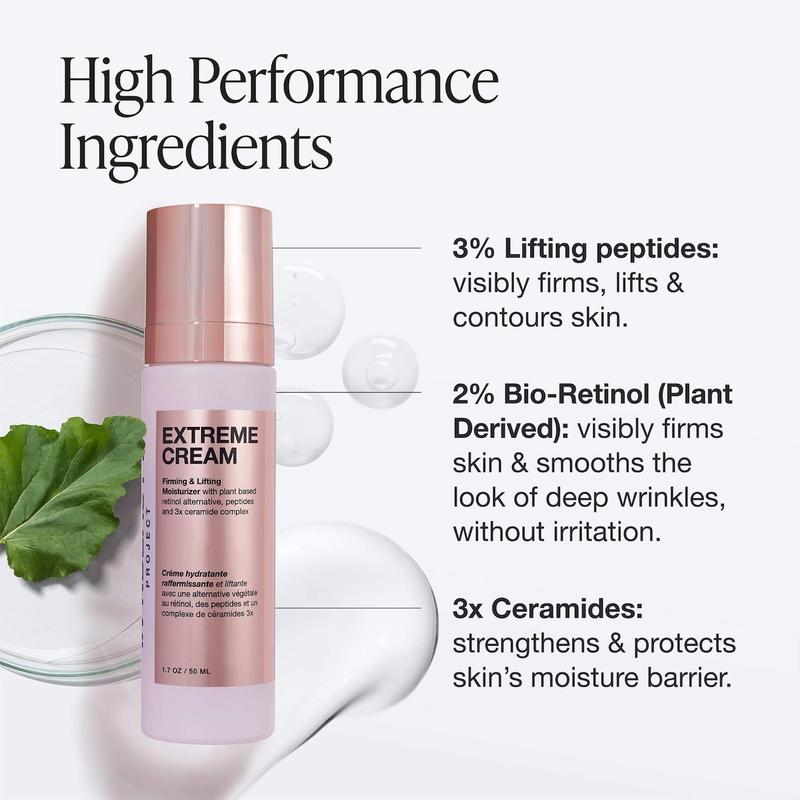 iNNBEAUTY PROJECT Extreme Cream Anti-Aging Firming & Lifting Refillable Moisturizer with Bio-Retinol Peptides 0.5 oz 15 ml