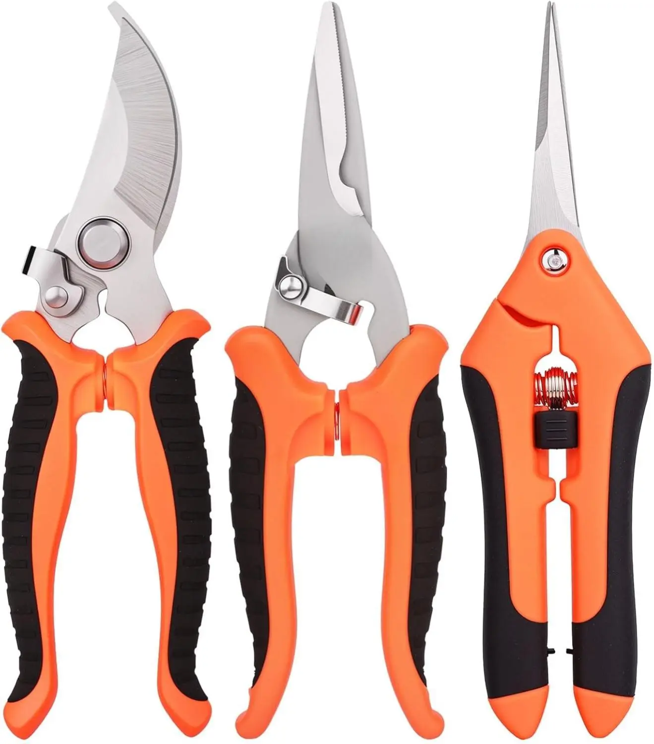 3 pcs garden shears Stainless steel Gardening scissors Pruning shears for gardening For pruning scissors flowers fruit trees