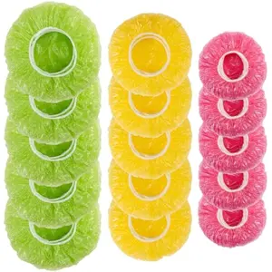 60Pcs Bowl Covers Reusable - Plastic Bowl Cover Elastic Fresh Keeping Bags Wrap Reusable Plastic Stretch Elastic Food Storage Covers Sourdough Baking Bread Proofing Rising3 Sizes