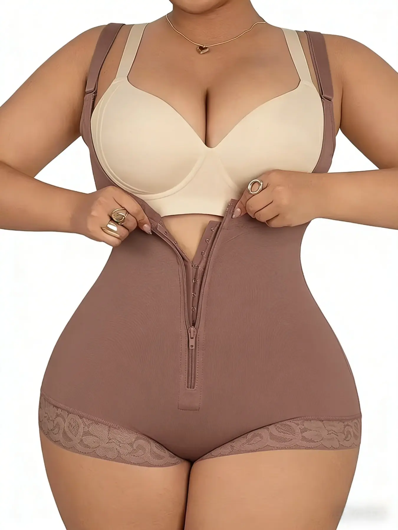 1 Count Women's Elegant Butt Lifting & Tummy Control Shapewear Bodysuit, Fajas, Colombian Shapewear, Solid Color Hourglass Jumpsuit, Medium Compression Show Feminine Charm Body Shaper, Perfect For Daily Wear & Office Use