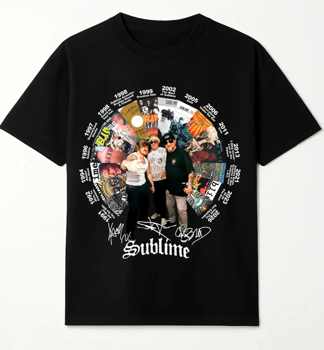 Sublime Band Art Circle 2026 New Album T-Shirt, Best Gift For Fans Tee, Graphic Tee Tops Underwear Crewneck Menswear T Shirt Streetwear