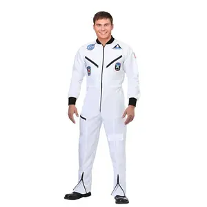 Adult White Astronaut Jumpsuit Costume