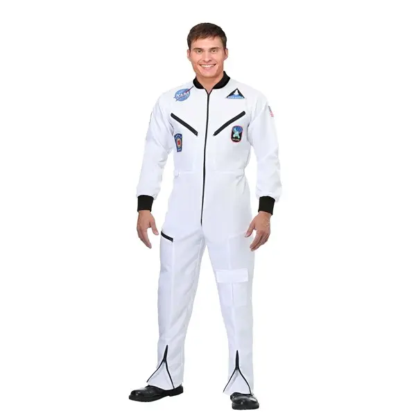 Adult White Astronaut Jumpsuit Costume