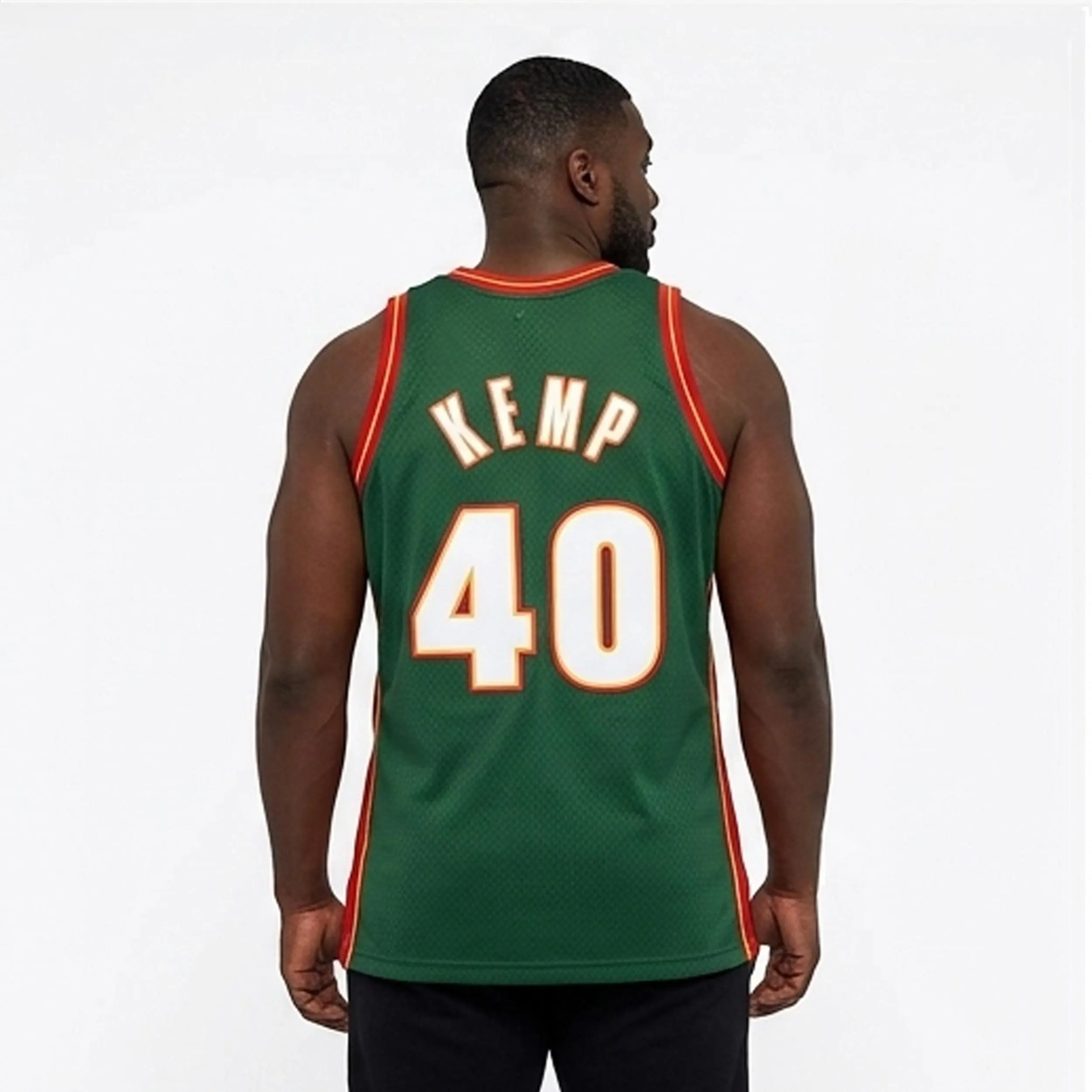 Men's #40 Reign Man Seattle Basketball 1996-96 Green Retro Fan Jersey