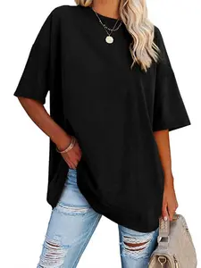 Women's Oversized T Shirts Tees Half Sleeve Crew Neck