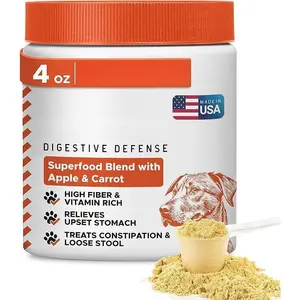 Digestive Support Pumpkin Powder for Dogs - Natural Fiber Supplement & Food Additive - 4oz with Scoop - Puree Substitute for Constipation Relief - Healthy Dog Treat Enhancer bird  feeders