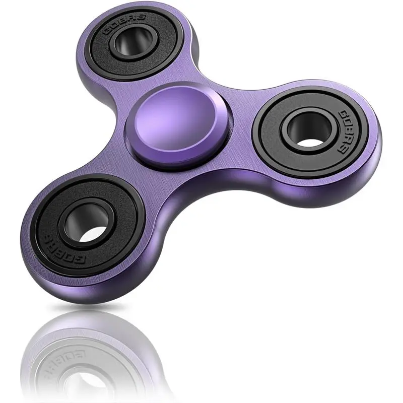 【Black Friday】Metal Fidget Spinner Toys 3-5 min Spins Fidget Spinners Purple for Christmas Gift