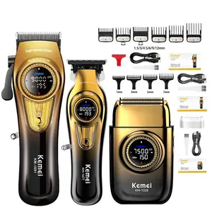 Men's Electric Hair Clipper Set Km-1677 Km-1691 Km-T228, Professional Trimmer Kit, High Performance, Ceramic Blade, Gift Idea