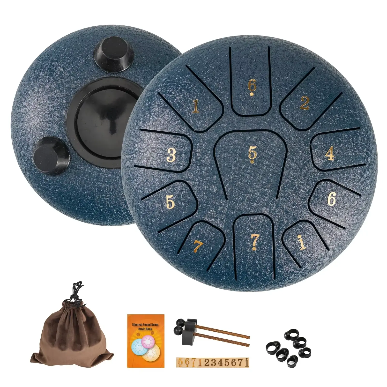 Miwayer 6-Inch Steel Tongue Drum - 11 Notes Ethereal Music Drum- Mindful Sound Therapy and Relaxation Does not apply