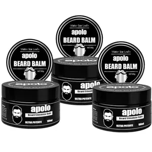 3PCS Apolo Ultra Potente Beard Balm for Men - Stimulating Beard Growth Formula - 100ml - Water Ice Levin