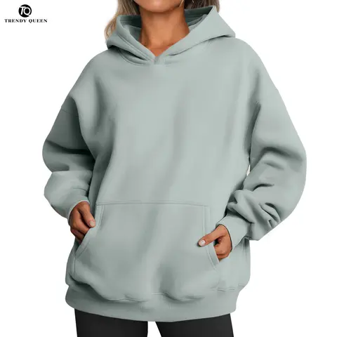 Trendy Queen Womens Oversized Hoodies Fleece Sweatshirts Long Sleeve Sweaters Pullover Fall Outfits Winter Clothes