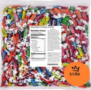 Tootsie Frooties Candy - Assorted Flavors - 3 Lbs. Bag - Chewy Bonbons - Fruit Snack Sweet