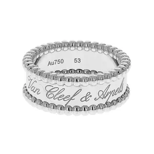 Pre-owned Van Cleef & Arpels Perlée Ring Size 53