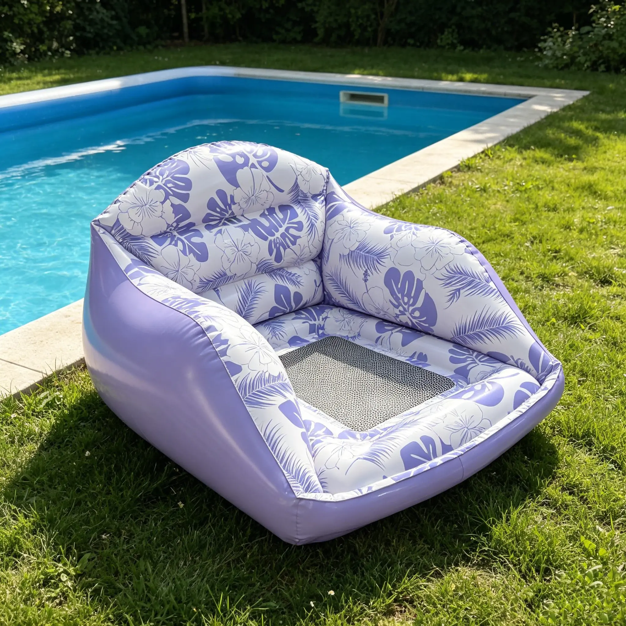 Adult Inflatable Water Sofa Float, Minimalist Pool Chair Float, Pool Float Lounger, Colorful Mood Booster, Hammock, 3-In-1 Pool Toy, Outdoor Use, Inflatable Pool Floats, Pool Inflatables, Pool Floaties