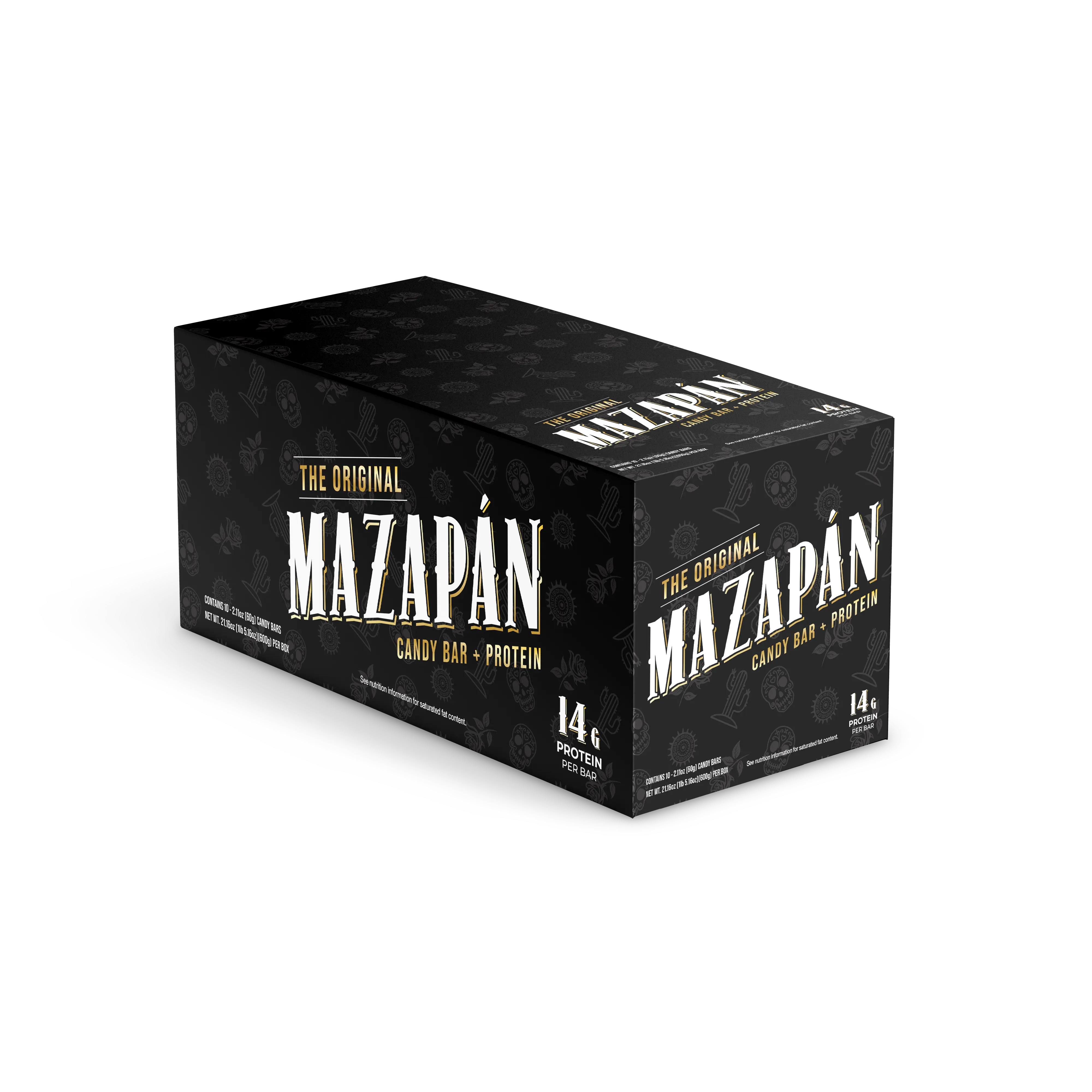 Primeval Labs Mazapán Candy Bar + Protein - 10 Bars Per Box, 14g of Protein Per Bar, Great Tasting Candy Bar + Protein