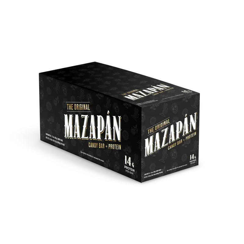 Primeval Labs Mazapán Candy Bar + Protein - 10 Bars Per Box, 14g of Protein Per Bar, Great Tasting Candy Bar + Protein