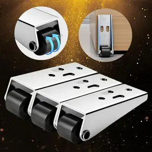 Door Bottom Wheel, Simple-fixed Roller, Table Foot, Mini Mobile Roller, Flexible & Silent Anti-wear Wheel, Furniture Drawer Roller, Hardware, Metal, Tools and Gadgets, Furniture Moving Wheel, Office Chair Wheels, Lockable Wheels, Double Swivel Wheels