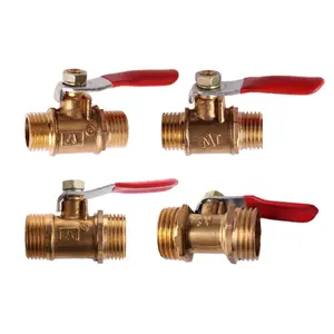 Brass Ball Valve, 1/8" 1/4" 3/8" 1/2" Male Thread Valve with Lever Handle, Durable Valve Replacement Accessories for Home
