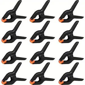 12pcs spring clips, small backrest clip, plastic clip, craft spring clip, clothesline clip, quilt and sock fixing clip, Home
