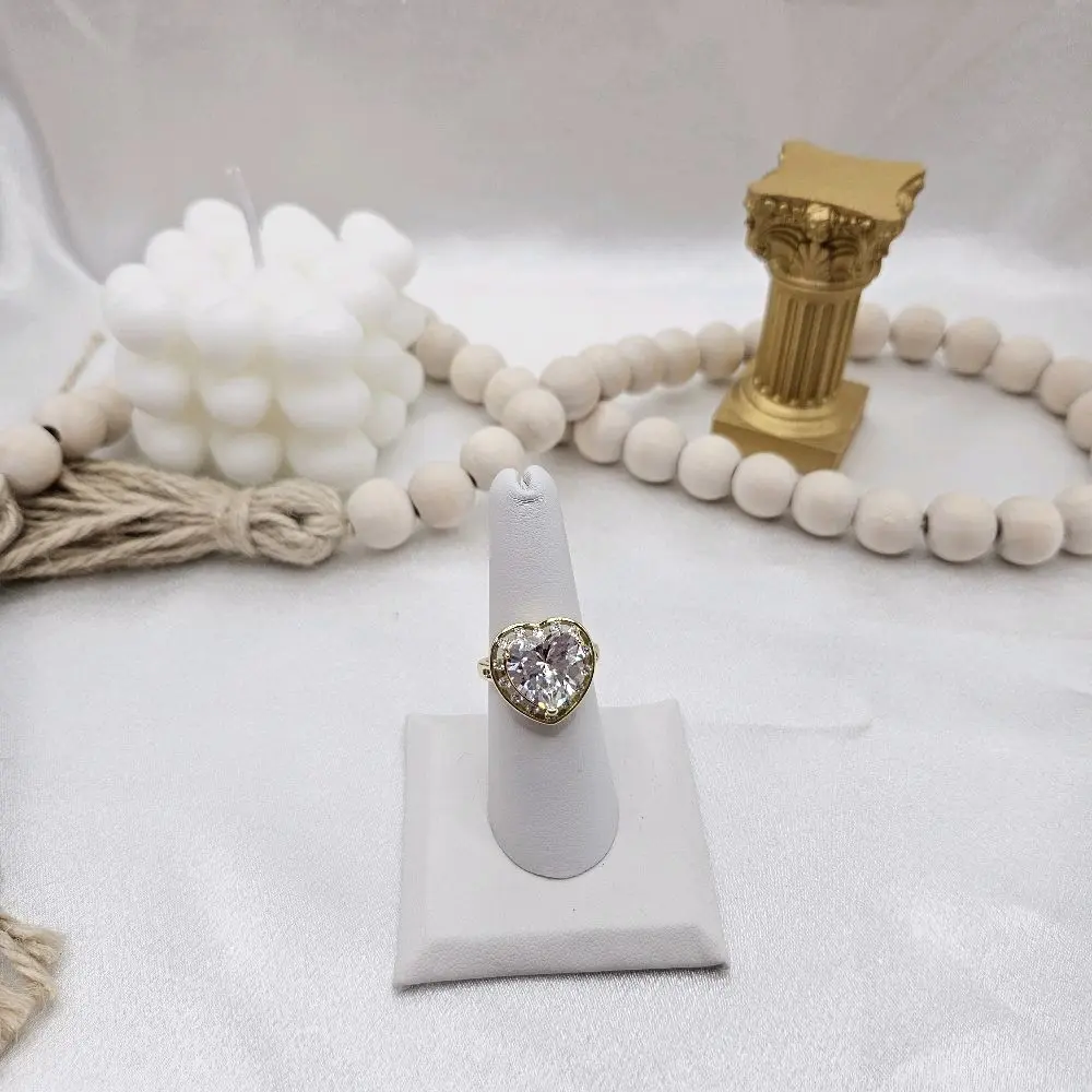 valdiviajewery #2464 anillo corazón oro Laminado 14k Alta Calidad