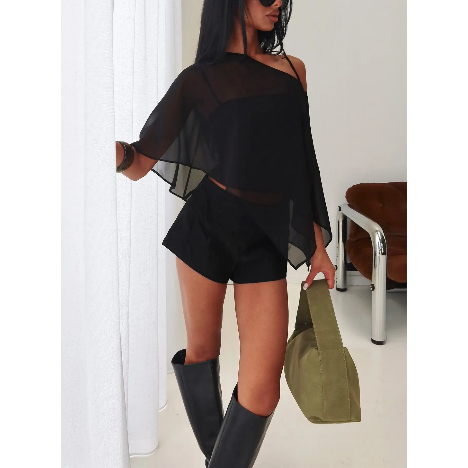 Senzo Wrap Shorts Black