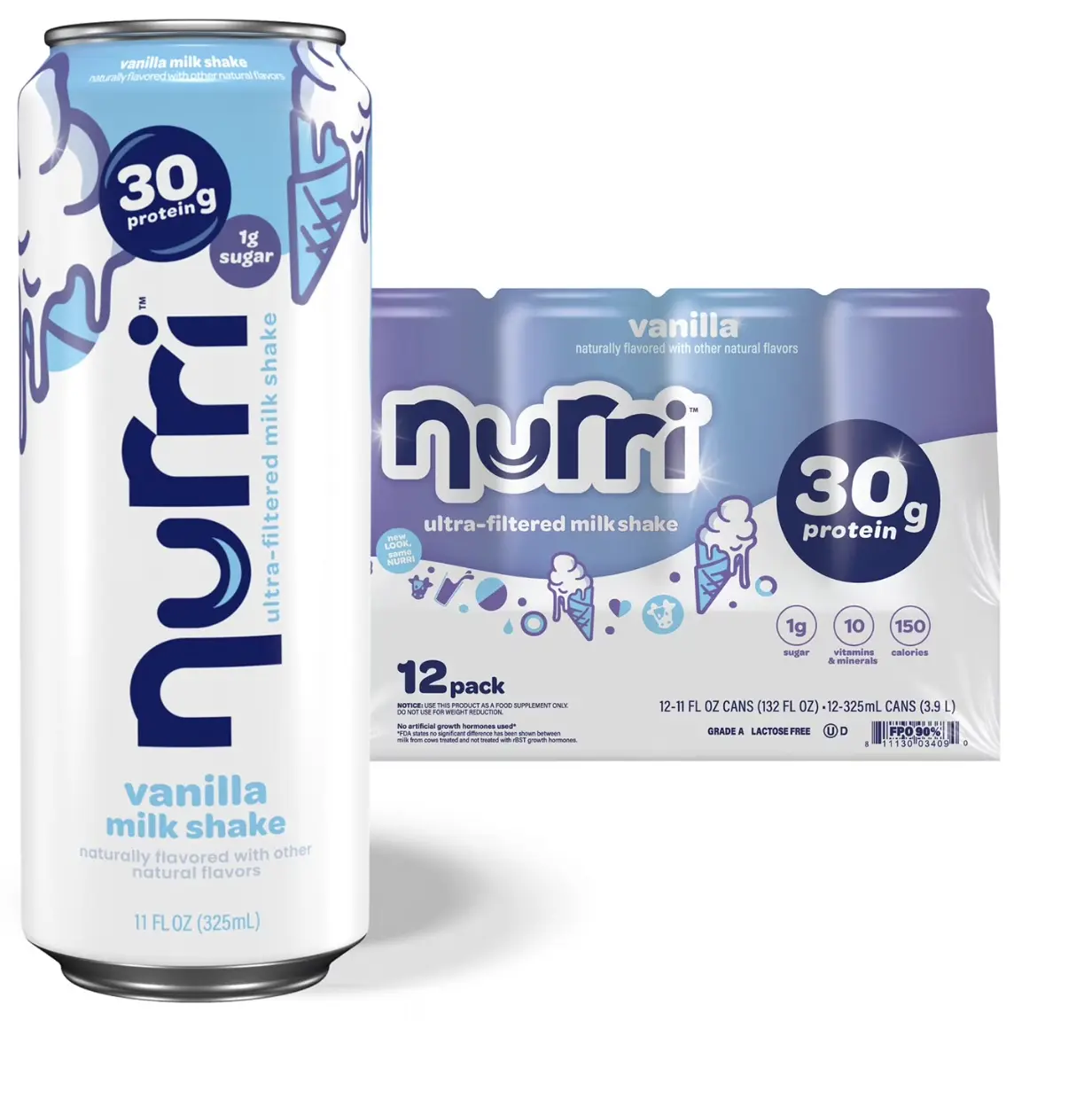 Nurri 30g Protein Vanilla Milk Shake 11 fl. oz., 12 pk.
