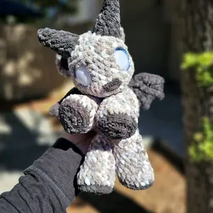 Handmade Crocheted Gargoyle Kitty Snuggler