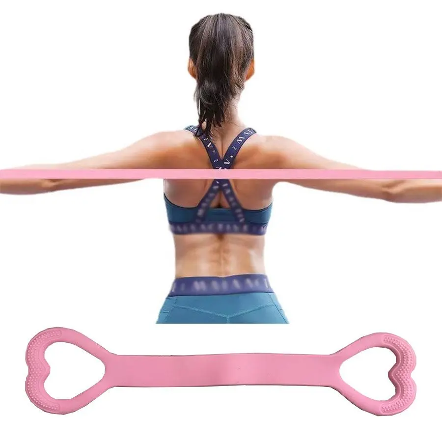 8-shaped Yoga Resistance Band, 1 Count Silicone Back Stretching Band, Back Stretching Tool, Fitness Equipment for Home Gym Workout, Fitness Training Band, Yoga Stretching Bands, Stretch Exercise Bands, Stretching Gear