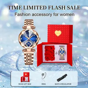 Exquisite Elegant Women Watch  diamond dial watch with a water-resistant and scratch-resistant design, featuring an adjustable strap and a stylish versatile look. Perfect as a gift for her on date nights, anniversaries, birthdays, and holidays.