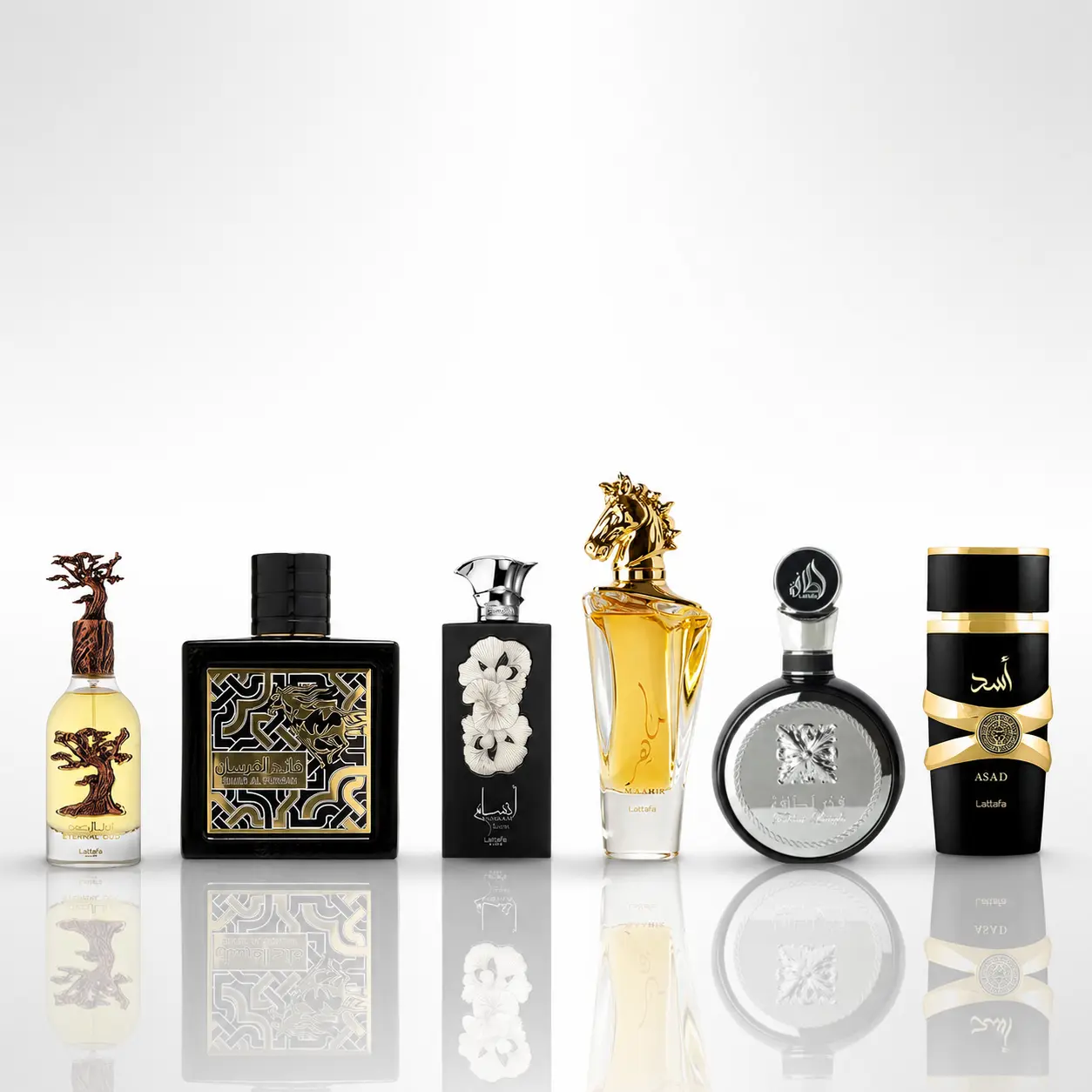 Eternal Oud + Qaed al fursan + Ansaam Silver + Maahir + Fakhar Lattafa man + Asad