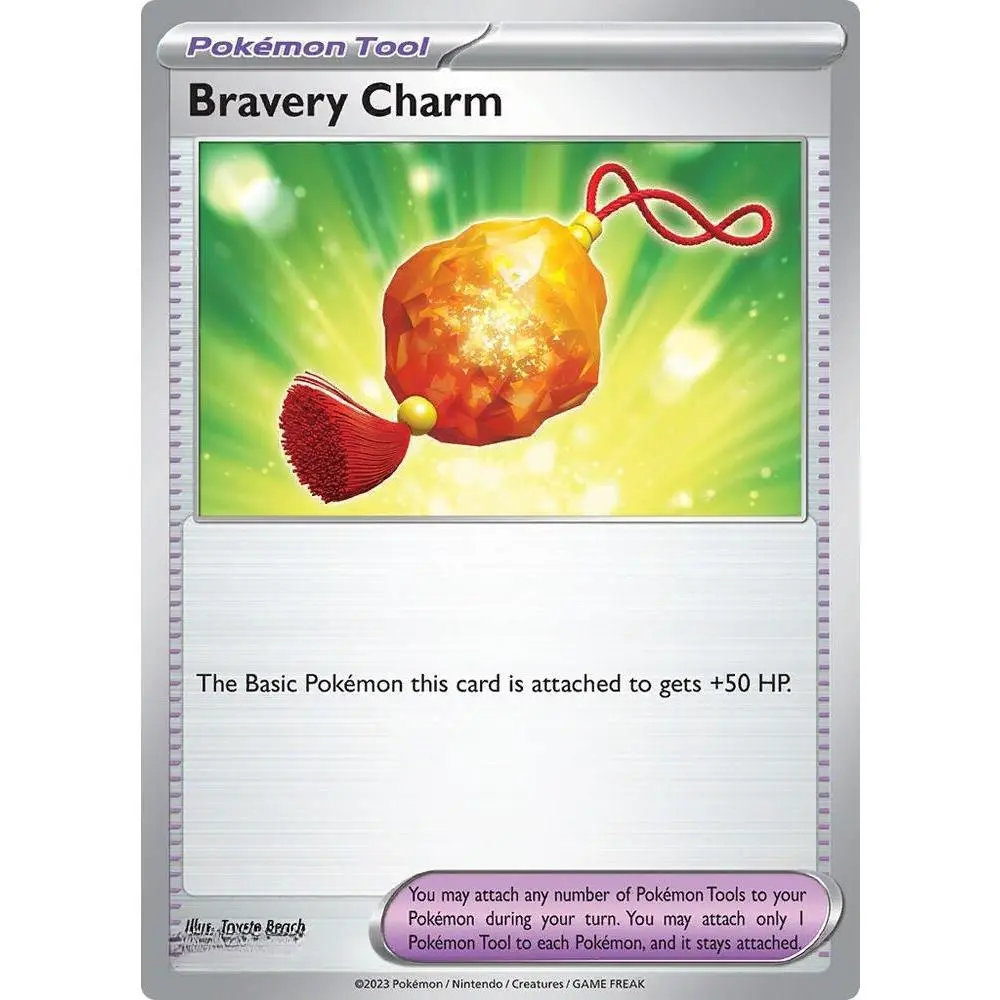 Pokémon - Bravery Charm Paldea Evolved 173/193 Reverse Holofoil Uncommon Card with +50 HP Boost