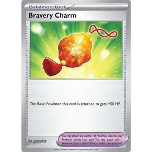 Pokémon - Bravery Charm Paldea Evolved 173/193 Reverse Holofoil Uncommon Card with +50 HP Boost