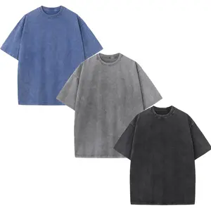 1/3 Pack Men's Oversized Vintage Heavyweight Cotton T-Shirts Acid Wash Baggy Tees Casual Streetwear Gym Workout Daily Comfort Stylish Tops