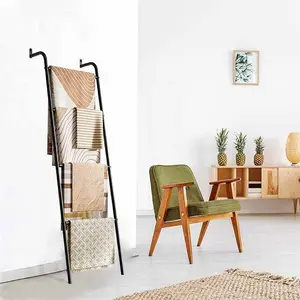 Towel Racks for Bathroom, Free Standing Towel Rack, Pool Towel Racks Outdoor, 4 Tier Metal Towel Bar Stand for Bathroom, Blanket Ladder Holder, Drying and Display Rack for Oversized Bath Towel Deals For You Days Home Goods