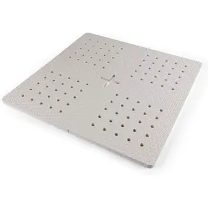 Anti-Fatigue Shower Stall Mat - Extra Thick Soft Foam Material Comfortably Cushions Your Feet, Square 4 Interlocking Tiles