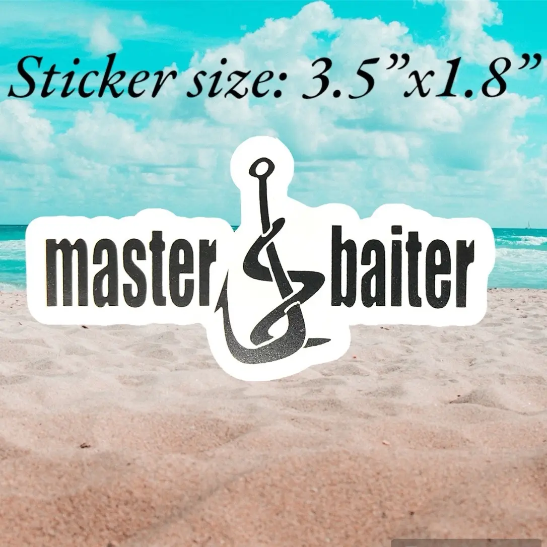 Master baiter vinyl car sticker fisherman fishing summer
